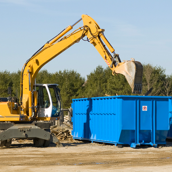 are there any restrictions on where a residential dumpster can be placed in Rodney